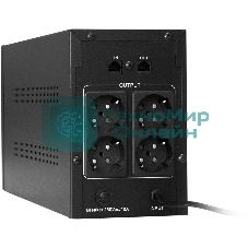 Источник бесперебойного питания ExeGate SpecialPro UNB-2200.LED.AVR.EURO.RJ 2200VA/1300W, LED, AVR, 4 евророзетки, RJ45/11, черный