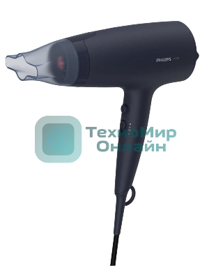 Фен Philips BHD360/20 черный/синий, 2100 Вт, ионизация