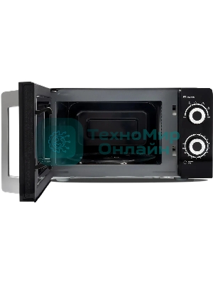 Микроволновая печь Hyundai HYM-M2054 черный/серебристый, 20 л, 700 Вт, переключатели - поворотный механизм