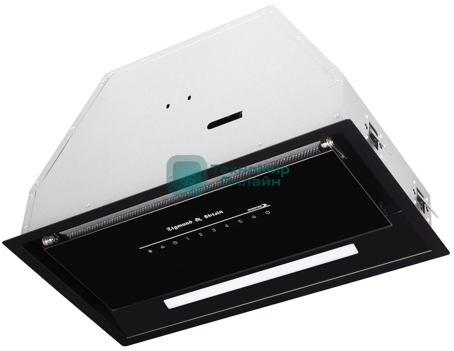 Вытяжка встраиваемая Zigmund & Shtain K 019.5 B черный, 50 см, 1050 куб. м/ч, 61.1 дБ