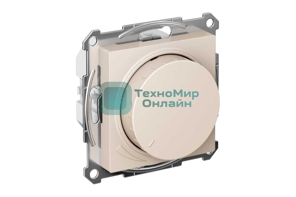 Светорегулятор (диммер) SE AtlasDesign беж, повор-нажим, LED, RC, 400 Вт, мех.