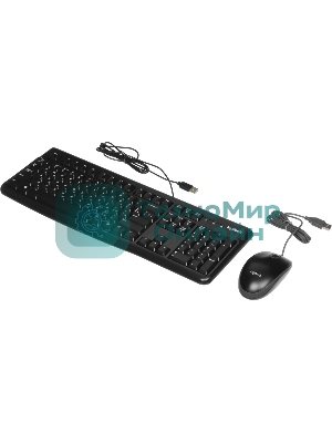 Комплект клавиатура+мышь Logitech MK120 проводной, USB, 1000 DPI, чёрный (неоригинальная гравировка)