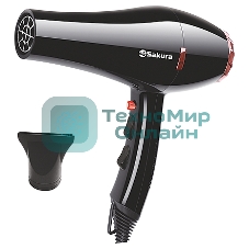 Фен SAKURA SA-4047BK Professional черный/розовое золото, 2000 Вт