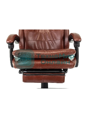 Кресло Бюрократ T-9950MSG-F/BROWN-PU коричневый, экокожа