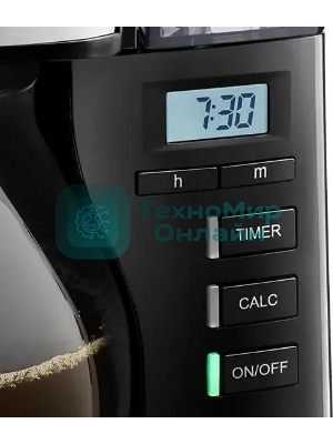 Кофеварка капельная Melitta Look V Therm Timer Black Filter черный/нержавеющая сталь, исп. кофе - молотый, 1.25 л, 1000 Вт