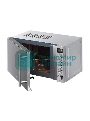Микроволновая печь BBK 20MWG-733T/BS-M серебристый, 20 л, 700 Вт, переключатели - тактовый механизм, кнопки