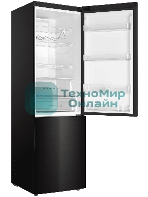 Холодильник Haier C4F740CBXGU1 черный двухкамерный 286/115л морозилка снизу, No Frost