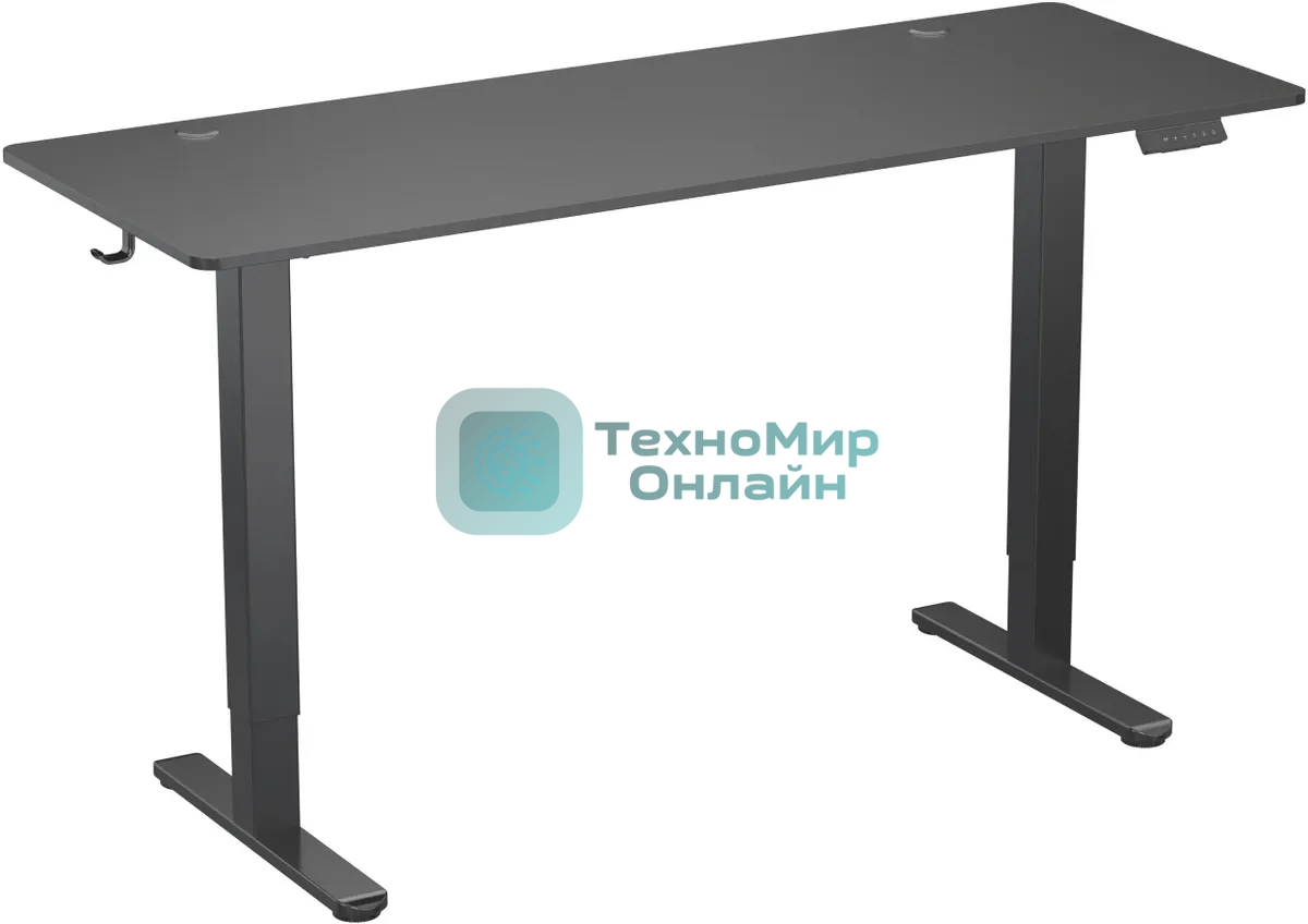 Стол компьютерный Cactus CS-EDL-BBK черный, столешница ДСП, каркас черный