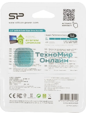 Накопитель SSD Silicon Power Ace A55, 512Gb, SATA III, 2.5