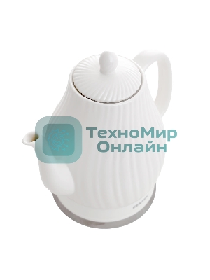 Чайник электрический Centek CT-0064 2.0л, 2150W, супербелая керамика, рельефный корпус