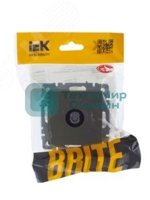 Розетка телевизионная оконечная IEK Brite РТВ11-0-БрШ (BR-A10-O-K37) СП шампань