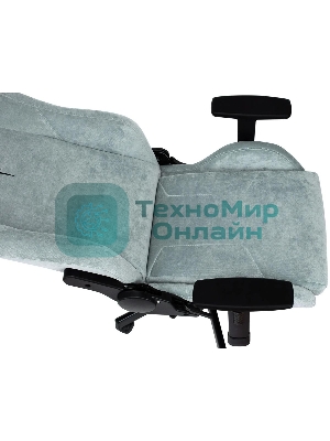 Кресло игровое Бюрократ Knight N1 Fabric серо-голубой Light-28 с подголов. крестовина металл