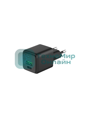 Сетевое зарядное устройство Rexant с двумя портами USB-A и Type-C, 20Вт GaN