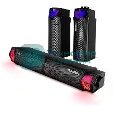 Саундбар мини SVEN SB-G1450, черный (10 Вт, питание USB, Bluetooth, подсветка)