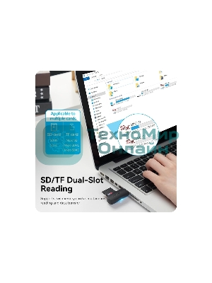 Кард-ридер Vention CLGB0/черный/SD,SDHC,SDXC,TF,micro-SD,micro-SDXC,miсro-SDHC/USB 3.0/пластик