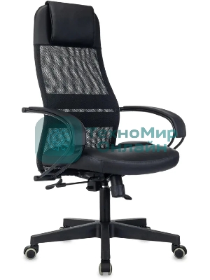 Кресло эргономичное Бюрократ CH-NOVA LUX черный сетка/ткань крестов. пластик