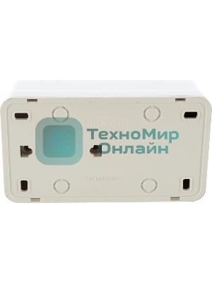 Блок выключатель одноклавишный + розетка с заземлением Олимп горизонтальный белый