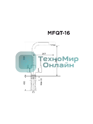 Кухонный смеситель Maunfeld MFQT-16LBG светло-бежевый