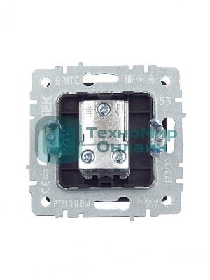 Розетка телевизионная проходная IEK BRITE РТВ10-0-БрГ графит