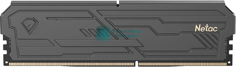 Оперативная память Netac Shadow III, DDR4, 8GB (1x8GB), 3200 MHz, CL16, с радиатором, черный