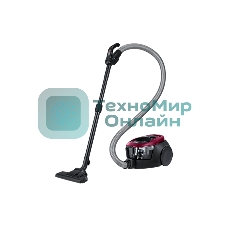 Пылесос Samsung VC18M31A0HP бордовый/черный, 380/1800 Вт, уборка сухая, пылесборник контейнер 2 л