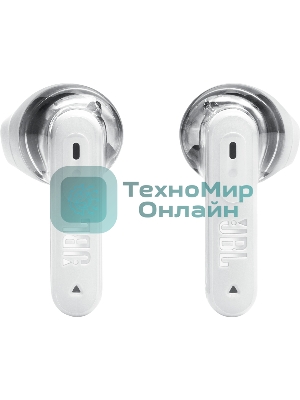 Наушники TWS JBL Tune Flex 2 призрачно-белый, вкладыши/внутриканальные (трансформер), Bluetooth, адаптивное шумоподавление