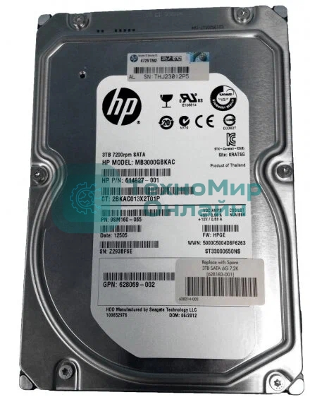 Жесткий диск HP 628183-001/801886-B21 3Tb 3.5