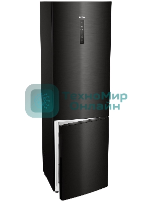 Холодильник Haier C4F740CBXGU1 черный двухкамерный 286/115л морозилка снизу, No Frost
