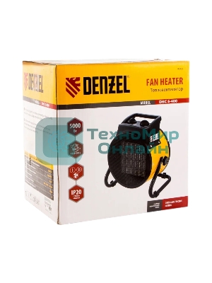 Тепловая пушка керамический нагреватель (тепловентилятор) Denzel DHC 5-400, 230В, 0,04/3/5 кВт