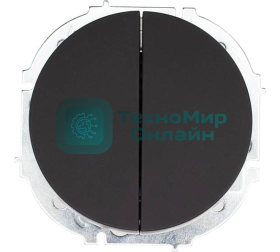 Выключатель 2-кл. СП OSEN 10А IP20 механизм черный бархат LEZARD 743-4288-101