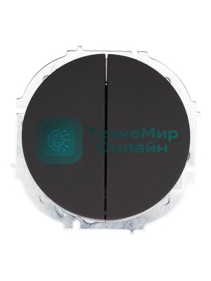 Выключатель 2-кл. СП OSEN 10А IP20 механизм черный бархат LEZARD 743-4288-101