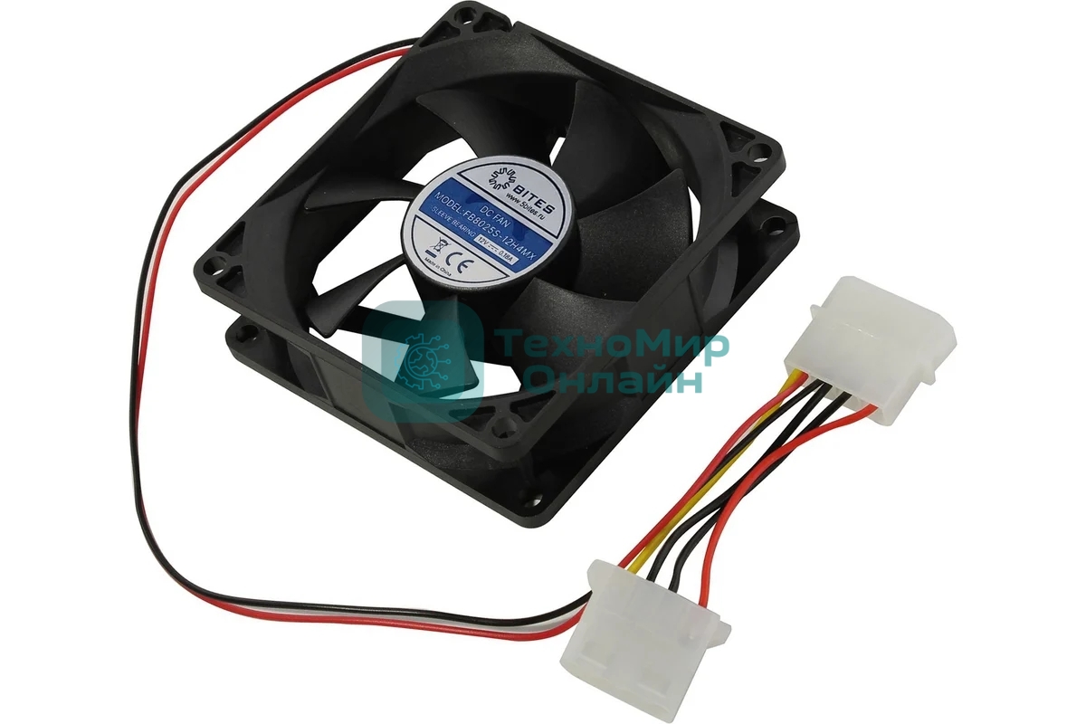 Вентилятор для корпуса 5bites FB8025S-12H4MX черный, 80 x 80 мм, 3000 об/мин, 30 дБ, 4 pin