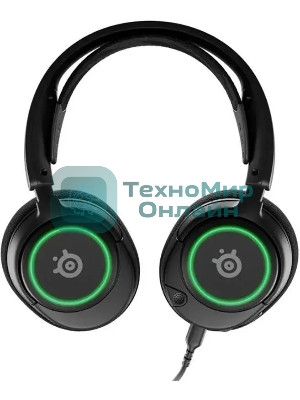 Гарнитура SteelSeries Arctis Nova 3 чёрный, проводная, USB, подсветка