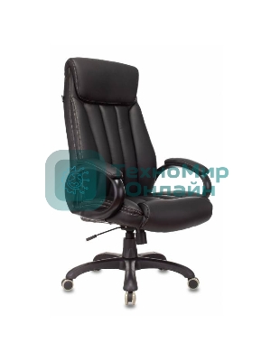 Кресло Бюрократ T-9922N Leather Venge Black черный, экокожа