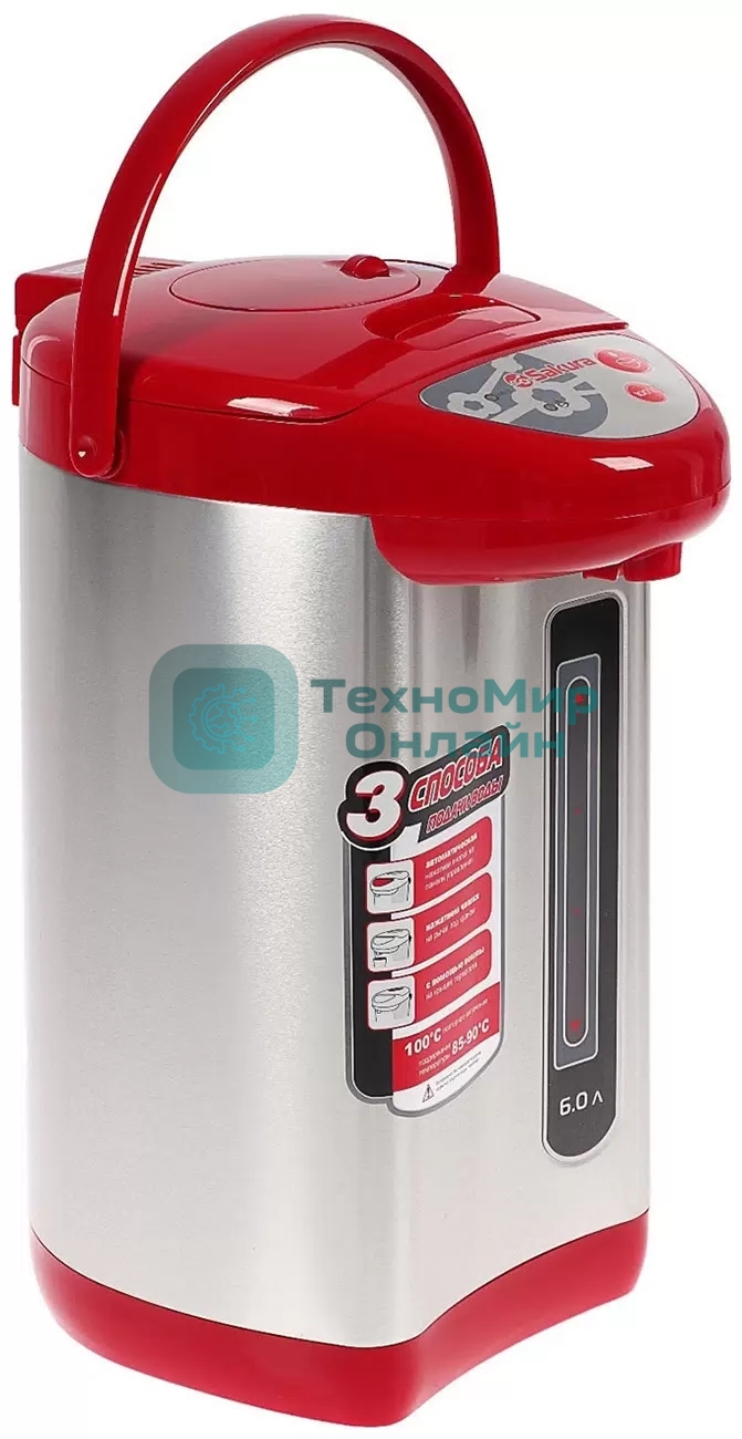 Термопот Sakura SA-336RS 5.0л металлик/красный