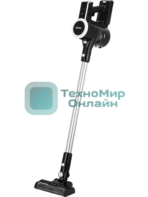 Пылесос вертикальный Kitfort КТ-5393 черный/серебристый, питание от аккумулятора, 125 Вт, уборка сухая, пылесборник 1 л