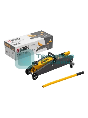 Домкрат гидравлический подкатной Denzel, 2 т, 135-385 мм