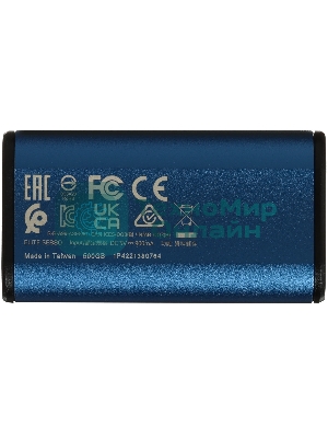 Внешний SSD ADATA External SE880, 500Gb, USB 3.2 Gen2 Type-C, R/W 2000/2000 MB/s, синий