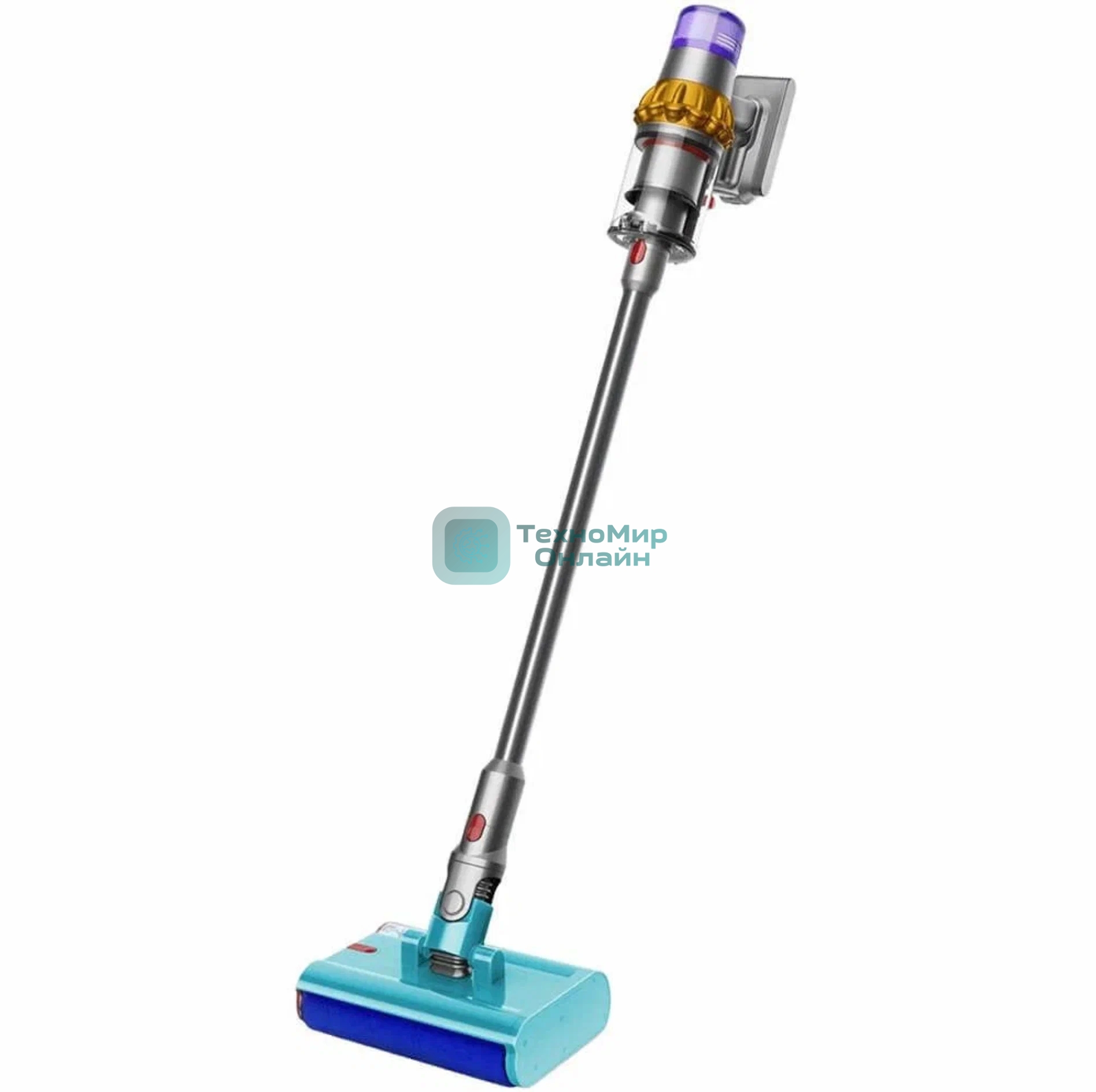 Пылесос вертикальный Dyson V15S SV47 Submarine Vac UK желтый/никель, питание от аккумулятора, 240 Вт, уборка влажная/сухая, пылесборник 0.75 л