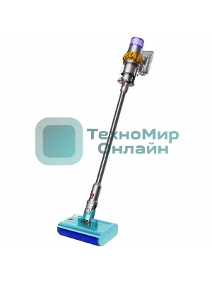 Пылесос вертикальный Dyson V15S SV47 Submarine Vac UK желтый/никель, питание от аккумулятора, 240 Вт, уборка влажная/сухая, пылесборник 0.75 л