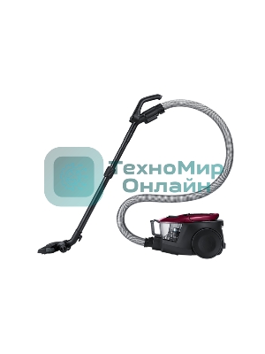 Пылесос Samsung VC18M31A0HP бордовый/черный, 380/1800 Вт, уборка сухая, пылесборник контейнер 2 л