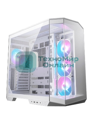 Компьютерный корпус MSI MAG Pano 100R PZ WHITE, Mid Tower, ATX, 2xUSB 3.2 Gen 1, 1xUSB 3.2 Gen2 Type-C, 3x120мм ARGb Reverse Blade Fan, 1x120мм ARGb Fan, ARGb+PWM Control Board,Tempered Glass Window, Brown Box