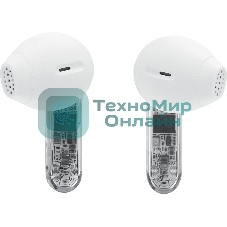 Наушники TWS JBL Tune Flex 2 призрачно-белый, вкладыши/внутриканальные (трансформер), Bluetooth, адаптивное шумоподавление