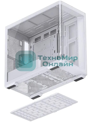 Корпус без блока питания JONSBO D300, Mini-Tower, TG, no fan, 2xUSB-A 3.2 + 1xUSB-C 3.2, mATX, mITX White