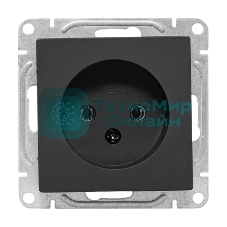Розетка EKF UP1-SOB-100 СП Эпика 16А без заземл. без шторок механизм черный