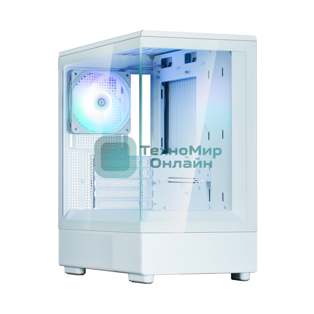 Компьютерный корпус ZALMAN P10, MATX, белый, WINDOW, 2x3.5