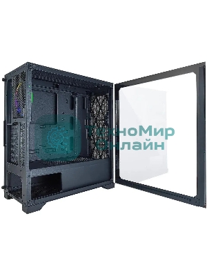 Компьютерный корпус Azza Hive черный без БП ATX 8x120мм 5x140мм 2xUSB 2.0 1xUSB 3.0 audio bott PSU