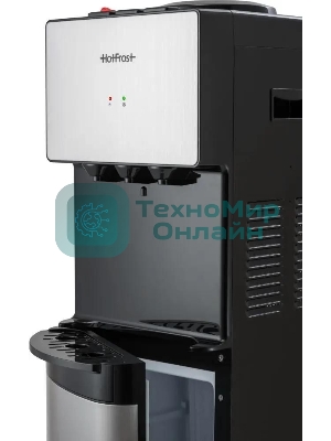 Кулер для воды Hotfrost V400BS, верхняя загрузка, нагрев 90 °С, охлаждение 10 °С, серебристый/черный