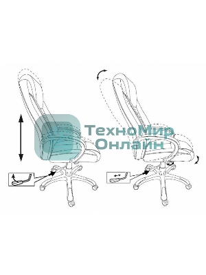 Кресло Бюрократ T-9922N Leather Venge Black черный, экокожа