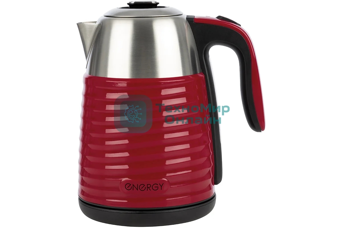 Чайник электрический Energy E-253 1.7 л, диск, стальной